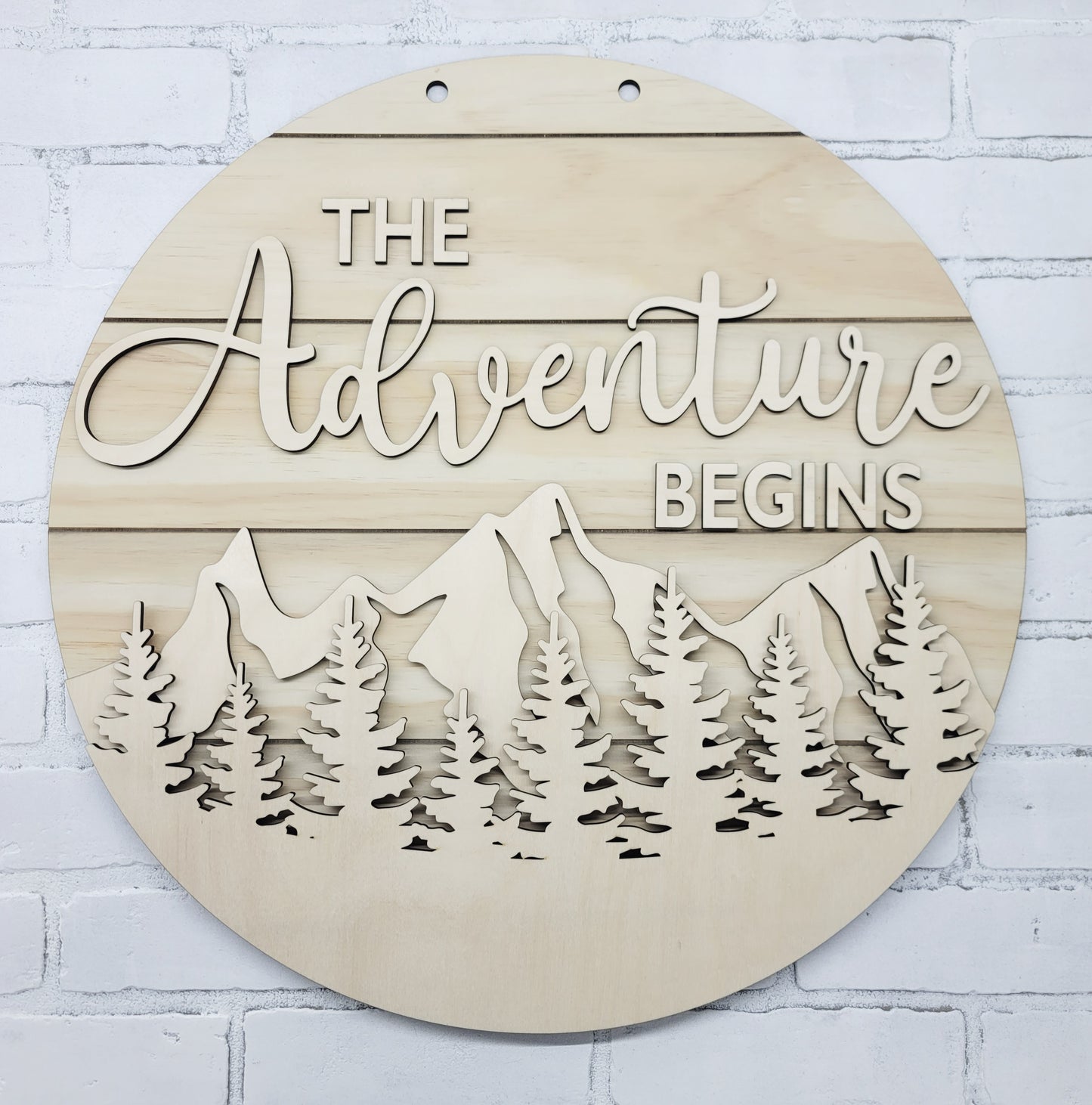 The Adventure Begins Door Hanger