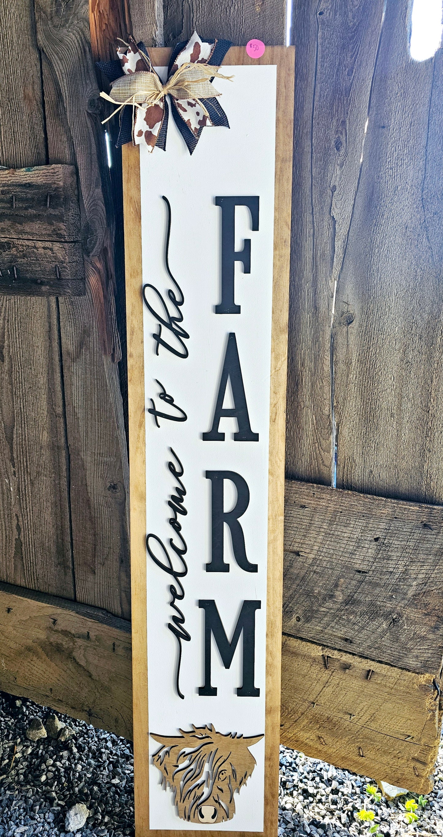 Welcome to the Farm Porch Leaner