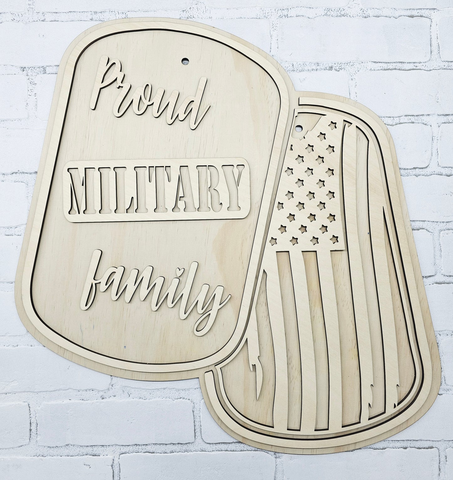 Proud Military Dog Tags Door Hanger