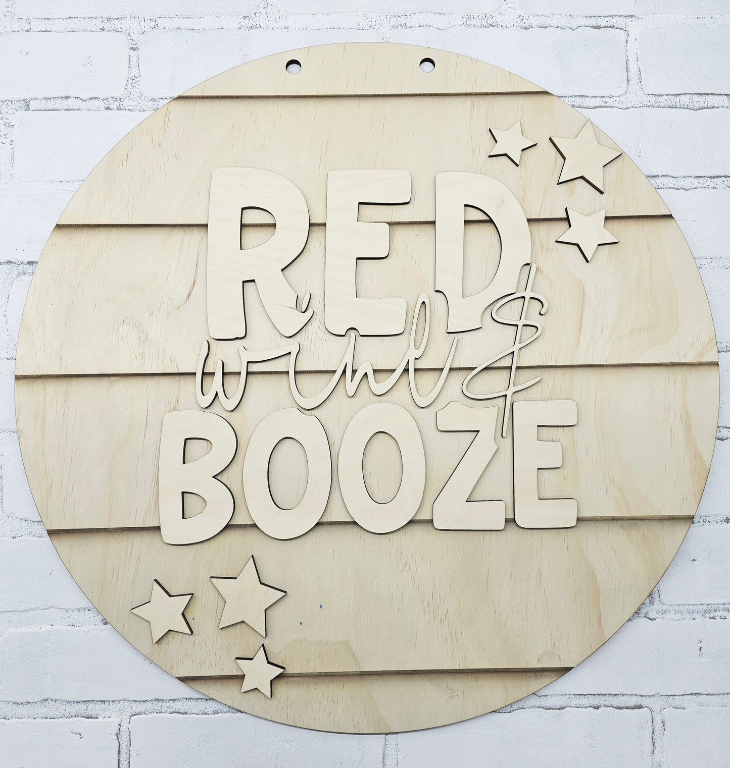 Red, Wine & Booze Door Hanger