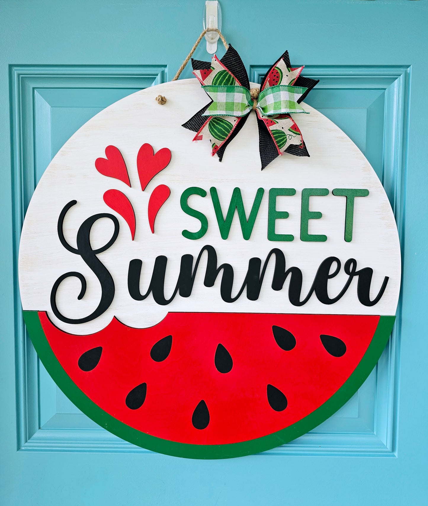 Sweet Summer Watermelon Door Hanger