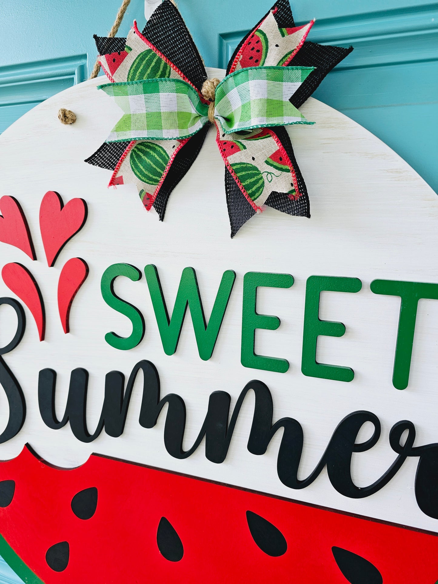 Sweet Summer Watermelon Door Hanger