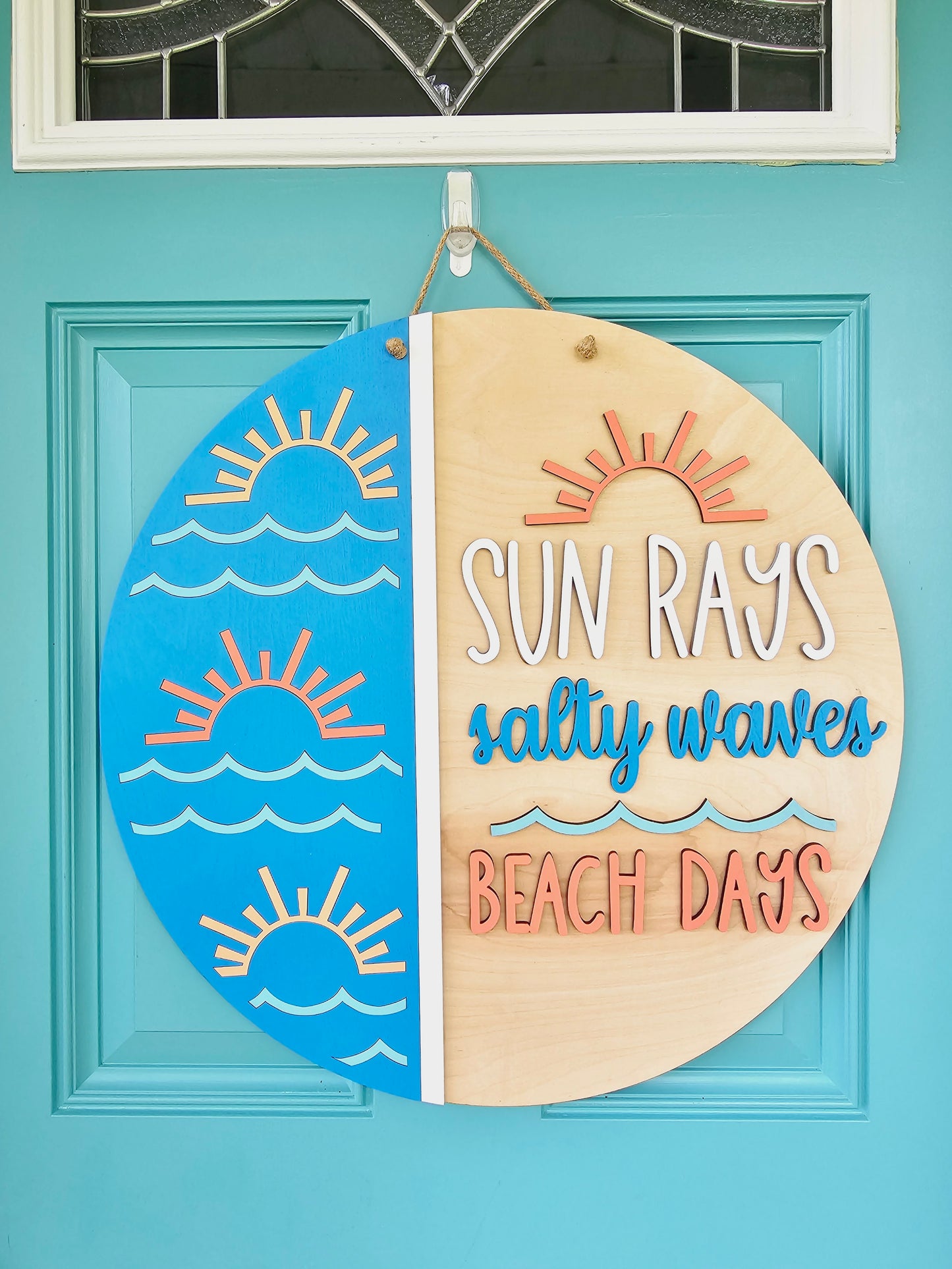 Sun Rays, Salty Waves & Beach Days Door Hanger