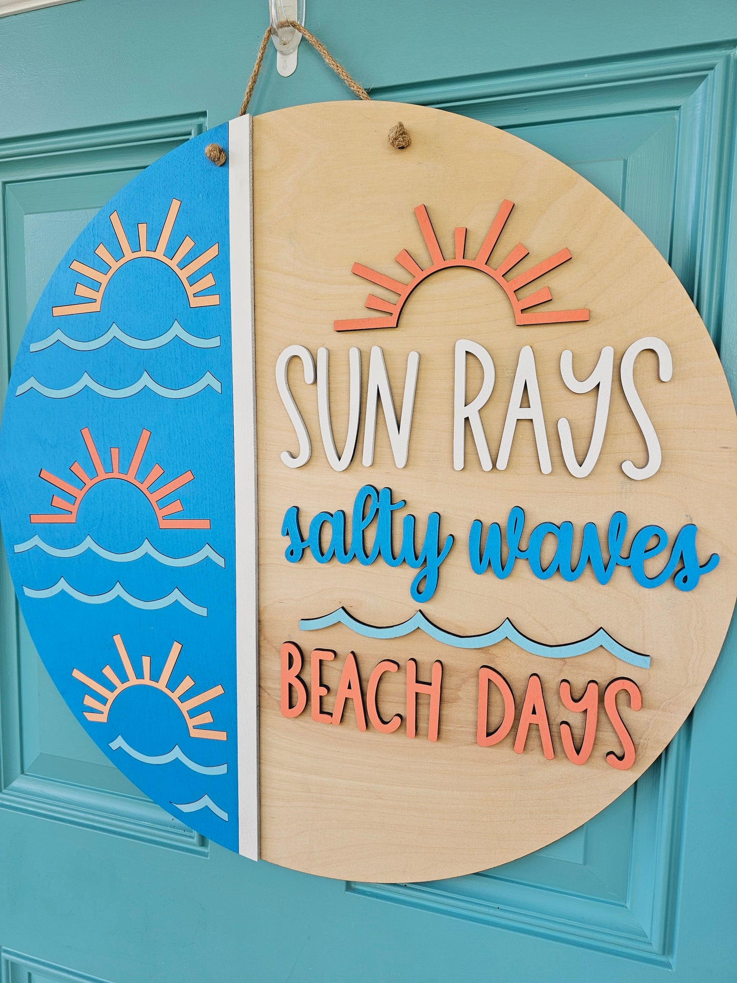 Sun Rays, Salty Waves & Beach Days Door Hanger