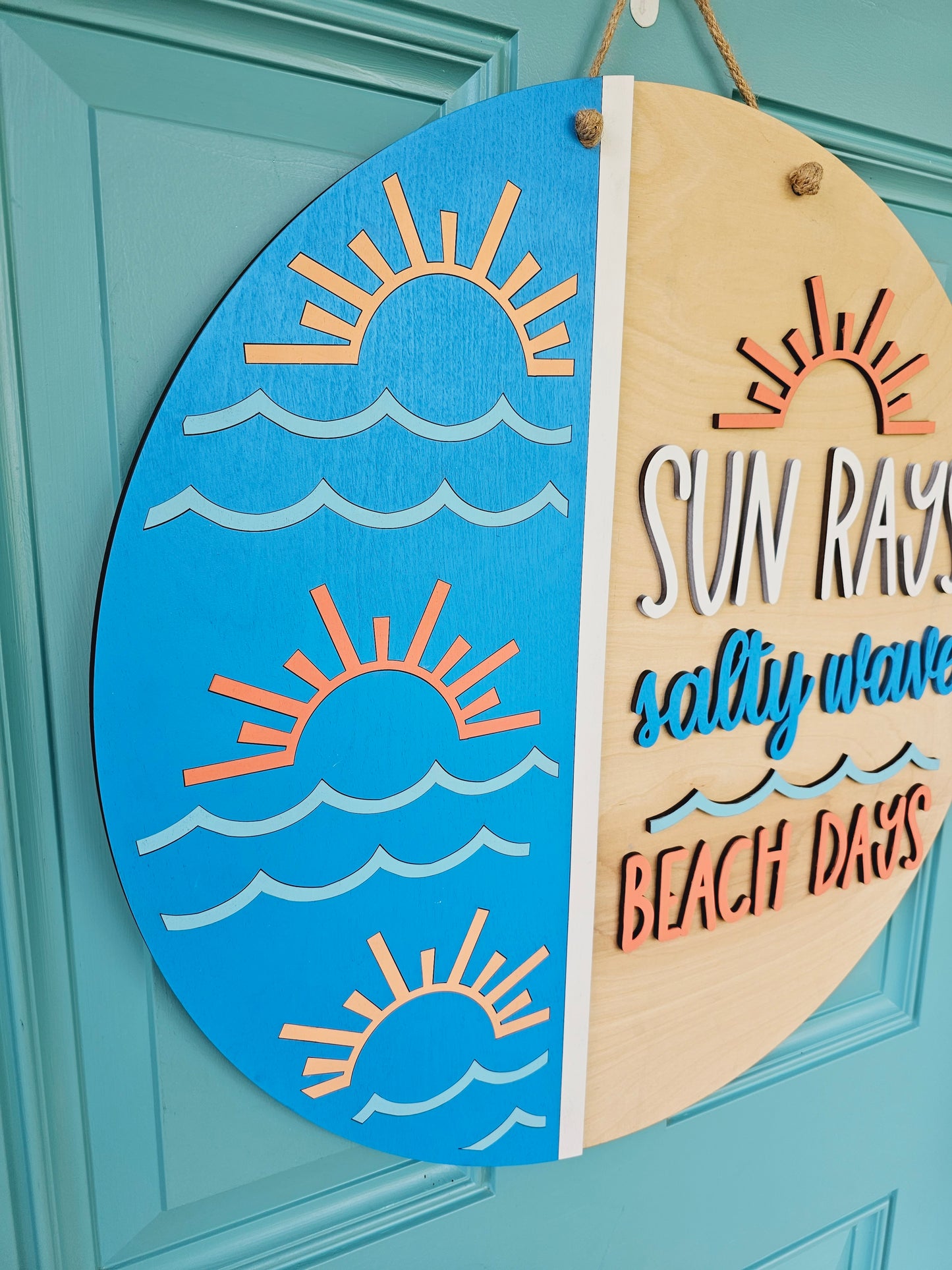 Sun Rays, Salty Waves & Beach Days Door Hanger