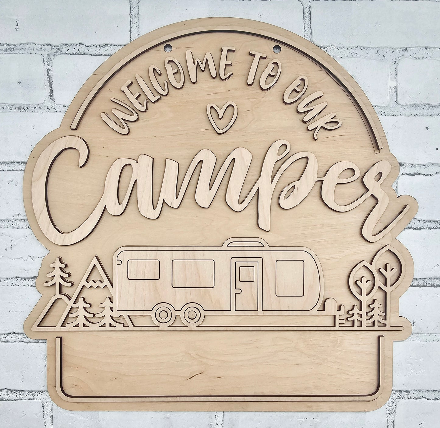 Welcome To Our Camper Door Hanger