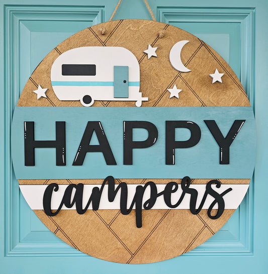 Happy Campers Door Hanger