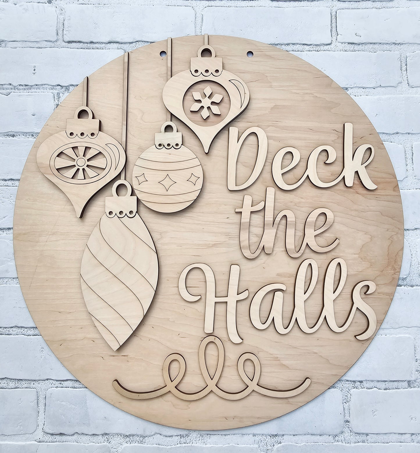 Deck the Halls Ornament Door Hanger