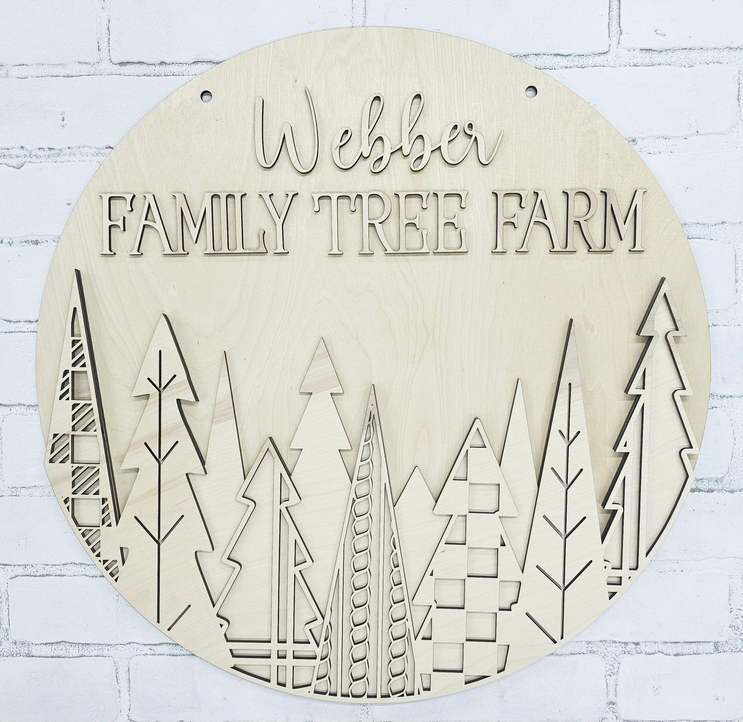 Personalized Christmas Tree Farm Door Hanger