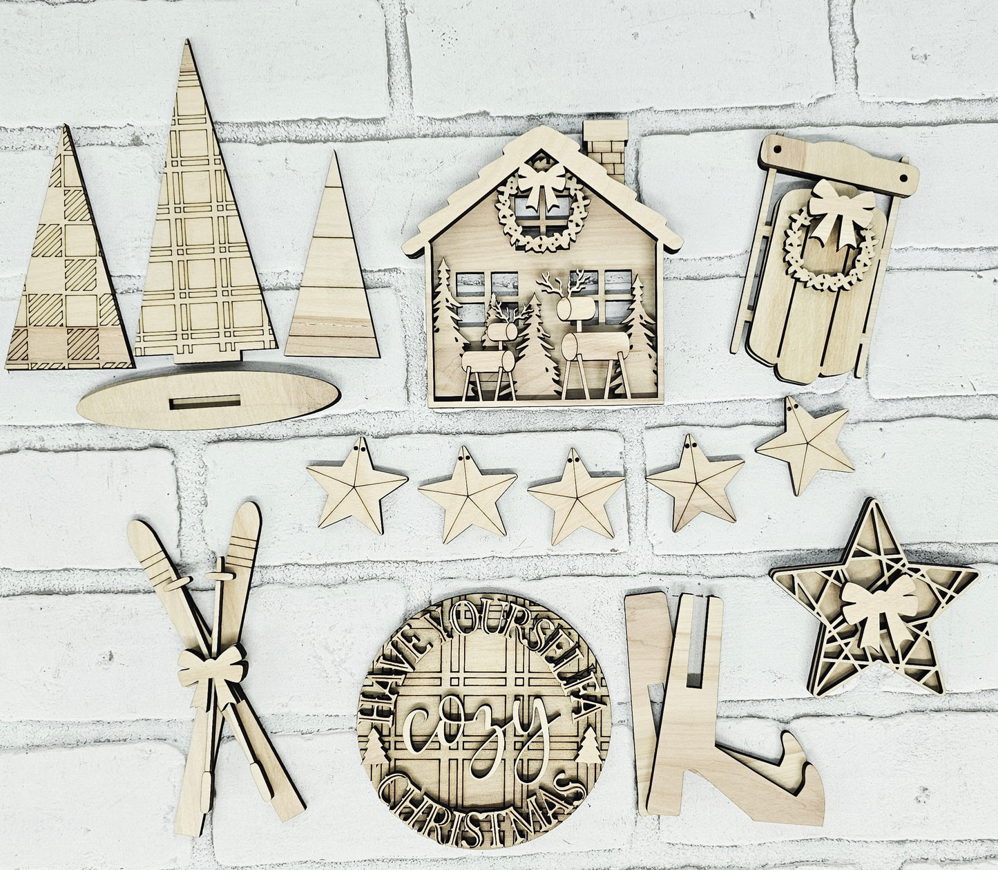 Christmas at the Cabin Tiered Tray Set