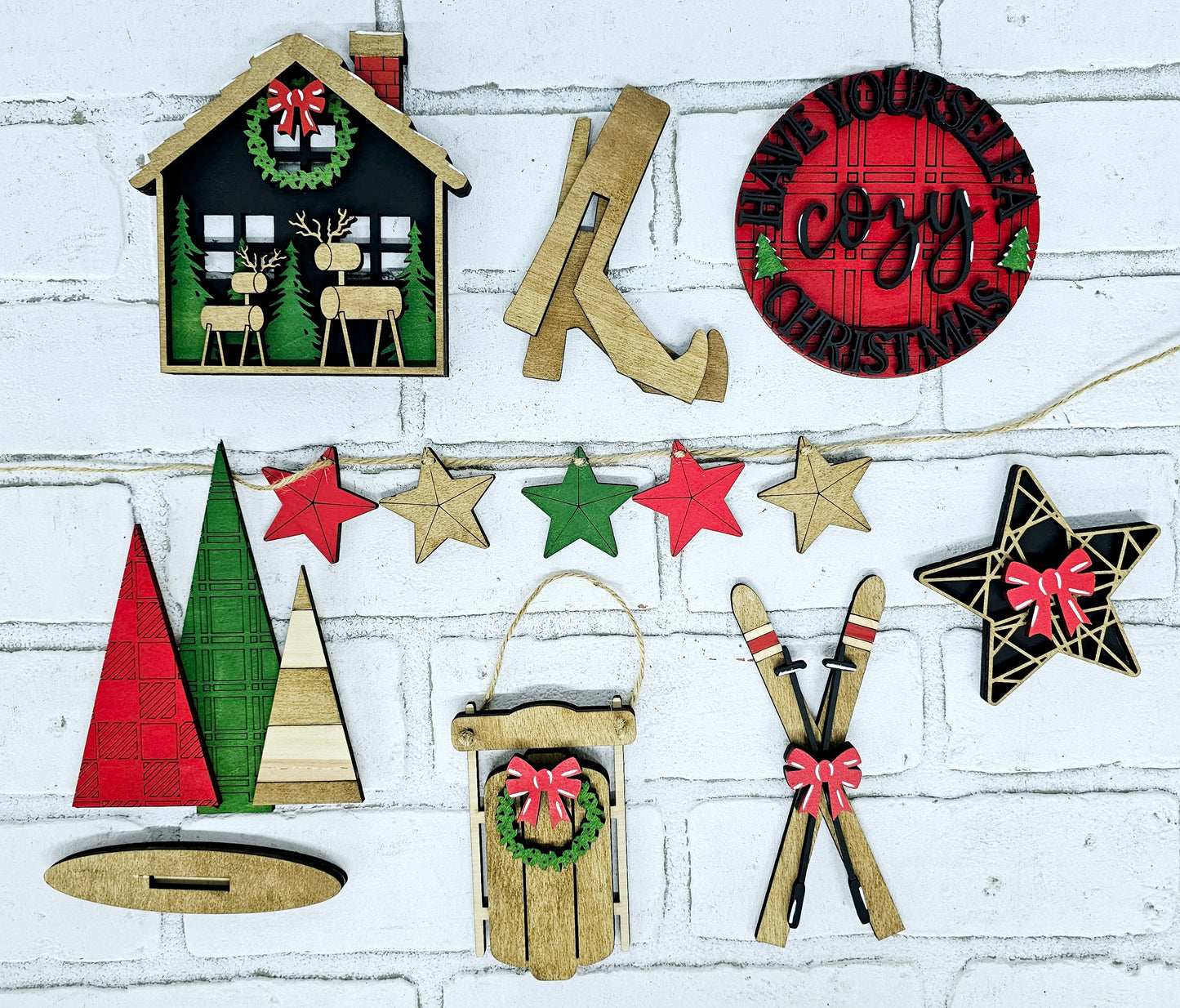 Christmas at the Cabin Tiered Tray Set