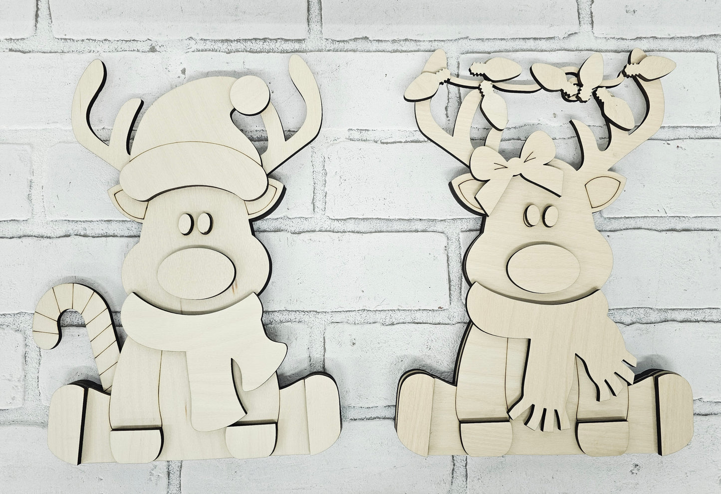 Freestanding Reindeer Duo