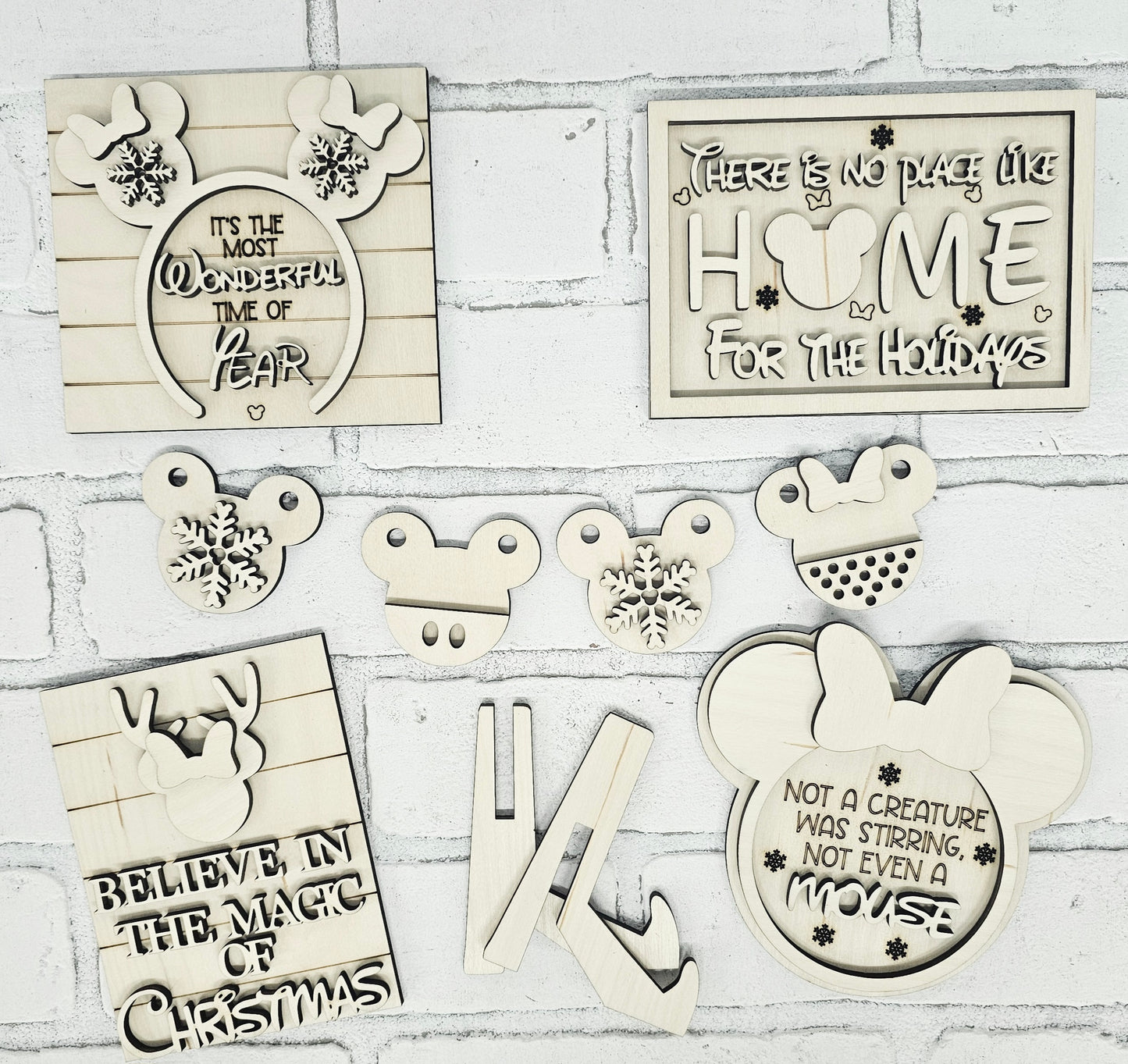 Mouse Christmas Tiered Tray Set