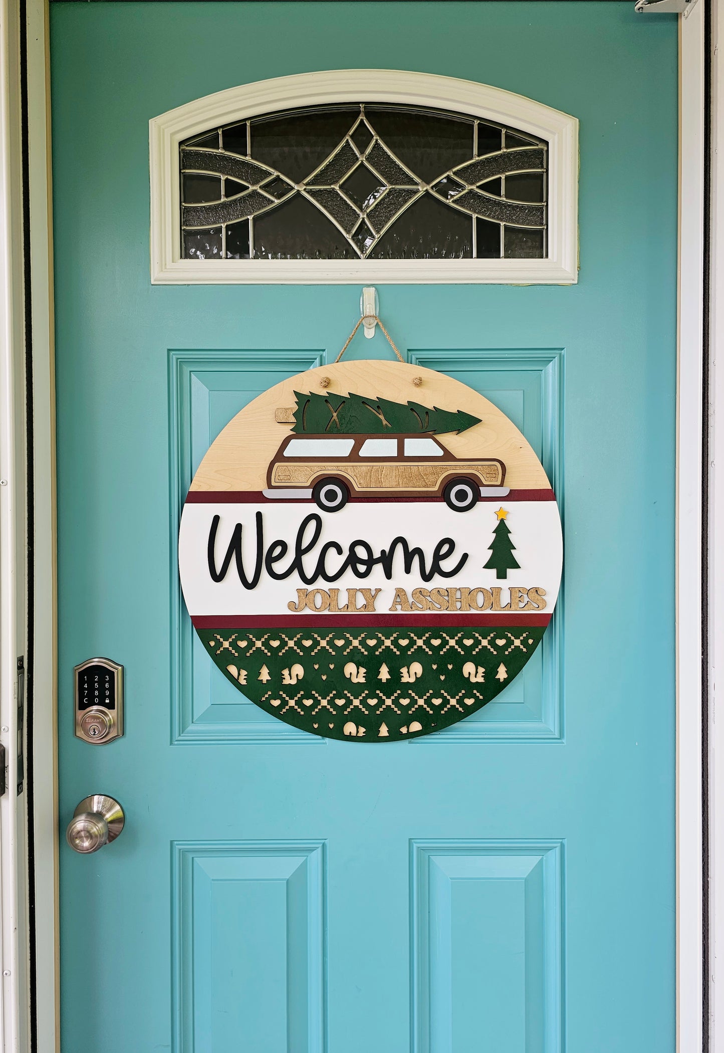 Welcome Jolly Assholes Door Hanger