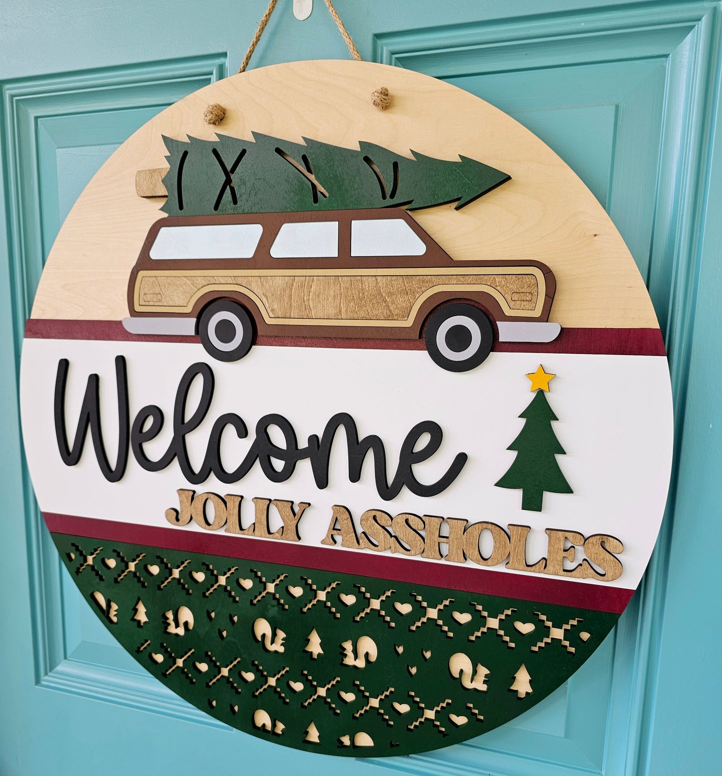 Welcome Jolly Assholes Door Hanger