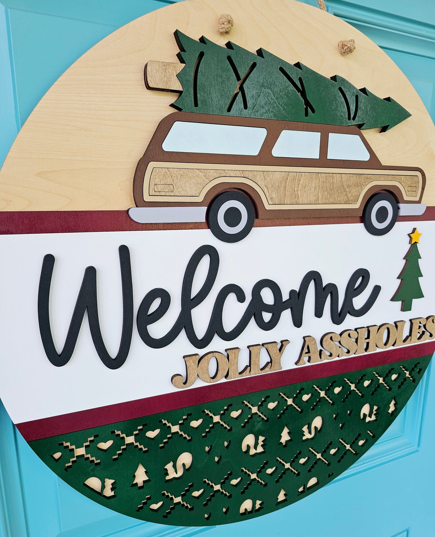 Welcome Jolly Assholes Door Hanger