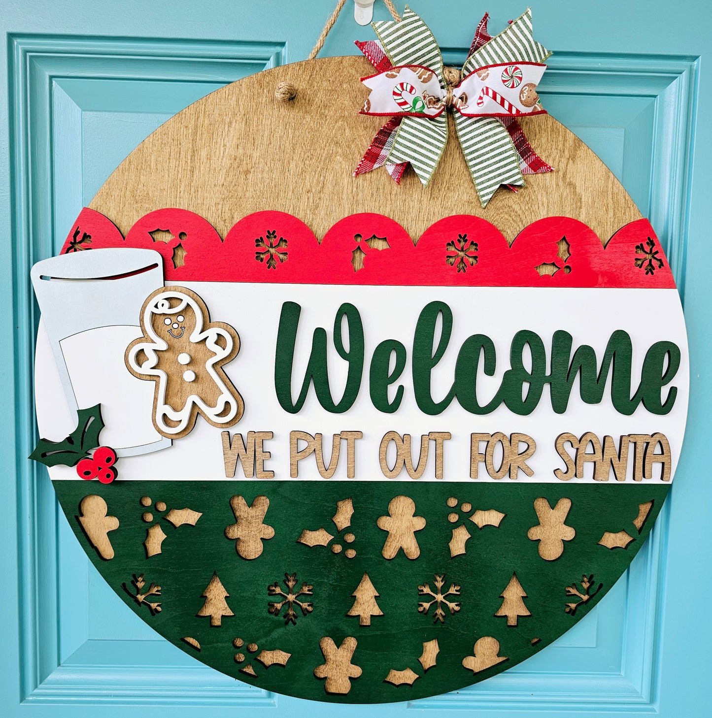 We put out for Santa Door Hanger