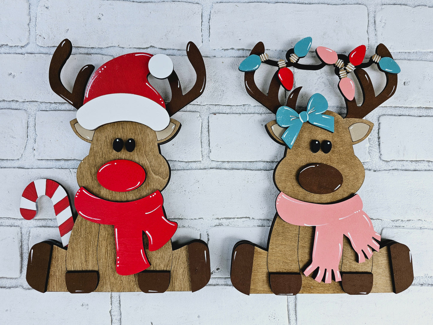 Freestanding Reindeer Duo