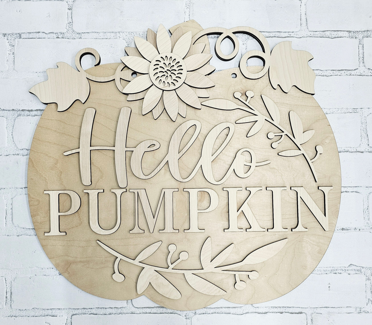 Sunflower Pumpkin Door Hanger