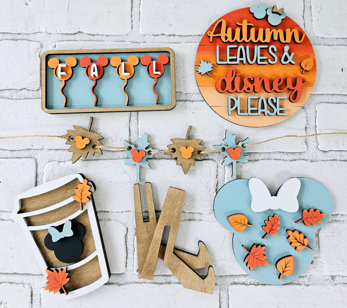 Fall Mouse Tiered Tray Set