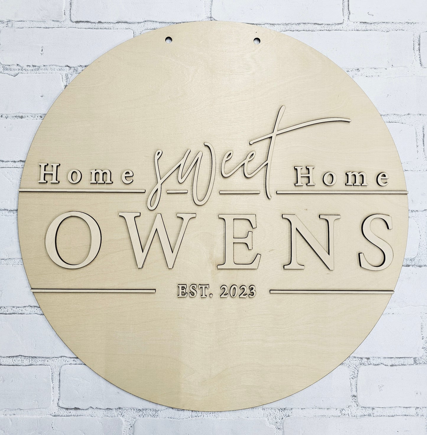Home Sweet Home Last Name Door Hanger