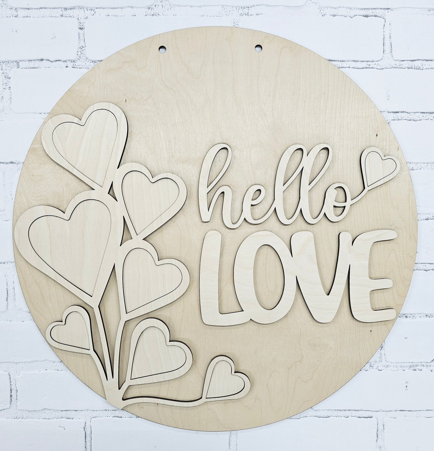 Hello Love Balloon Door Hanger