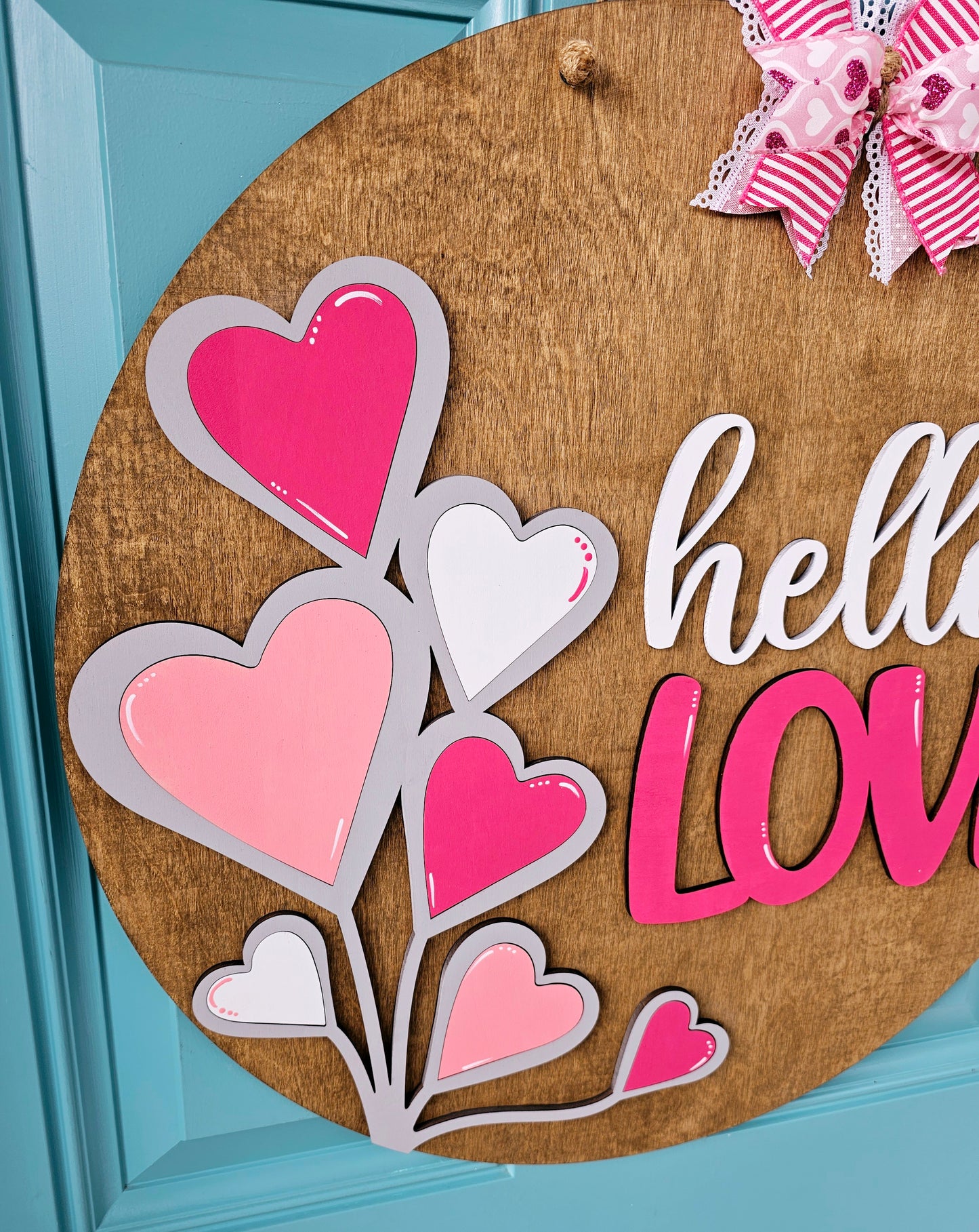 Hello Love Balloon Door Hanger