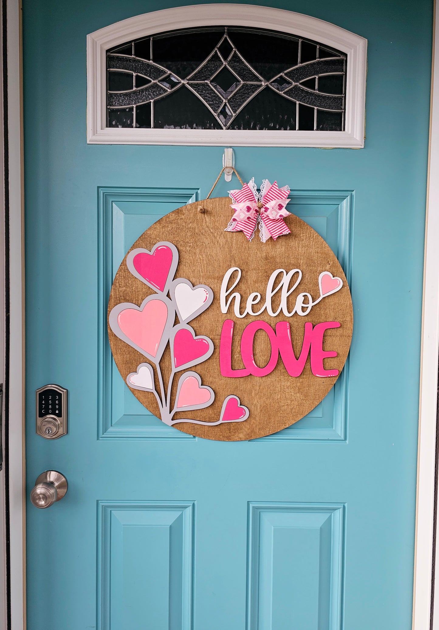 Hello Love Balloon Door Hanger
