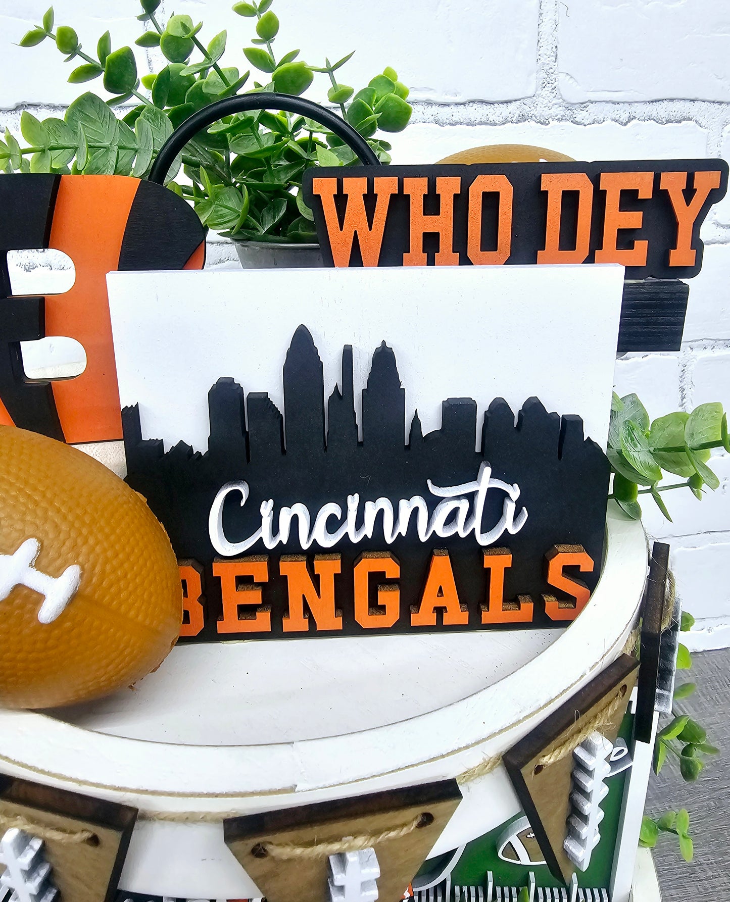 Bengals Tiered Tray Set