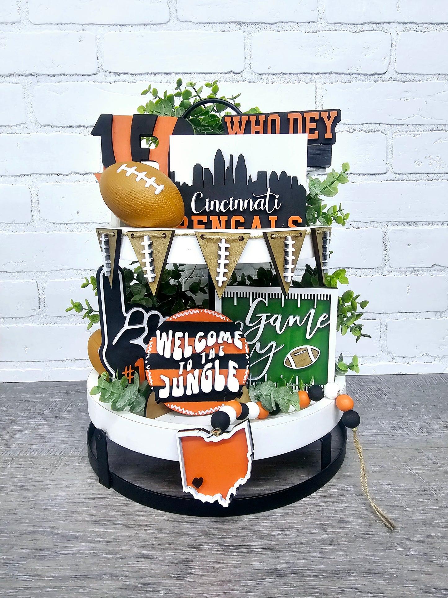 Bengals Tiered Tray Set