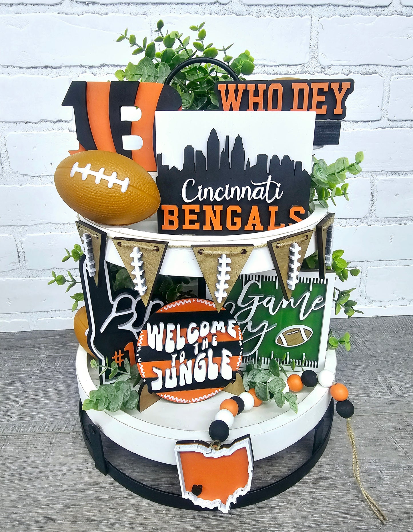 Bengals Tiered Tray Set