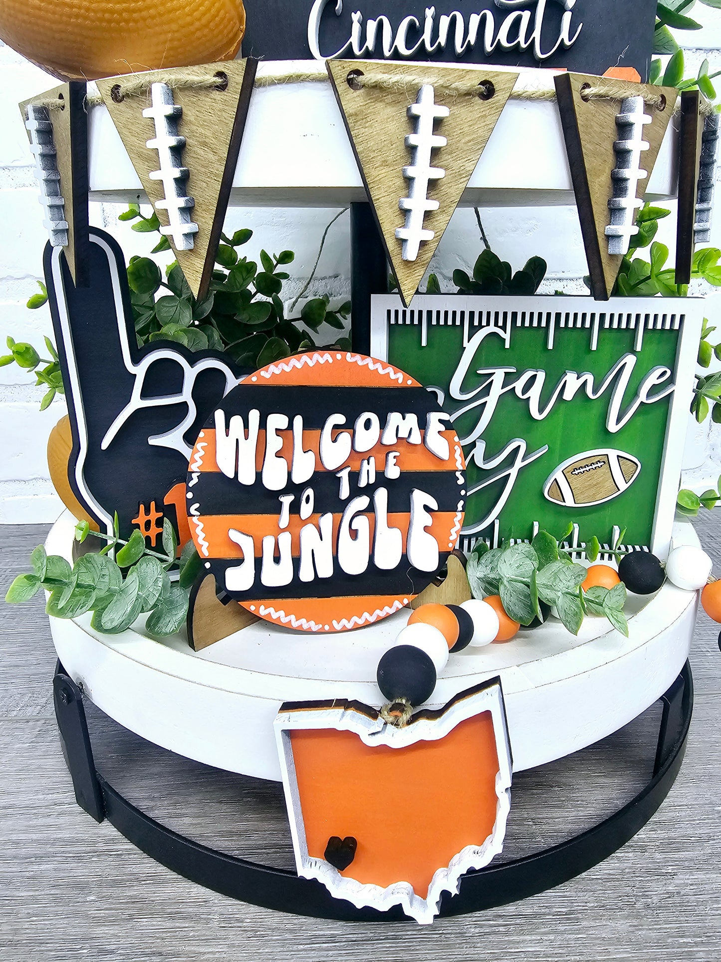 Bengals Tiered Tray Set