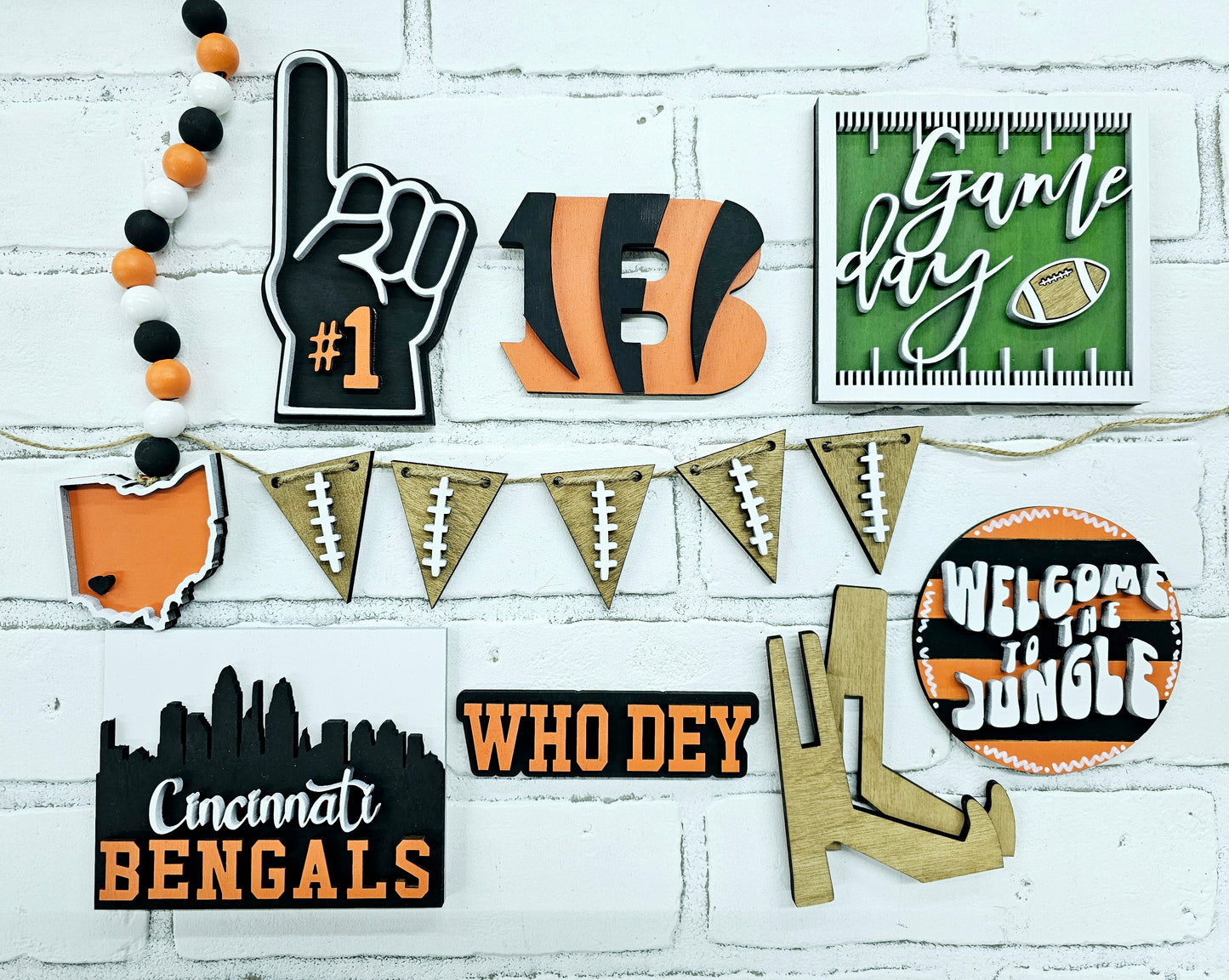 Bengals Tiered Tray Set