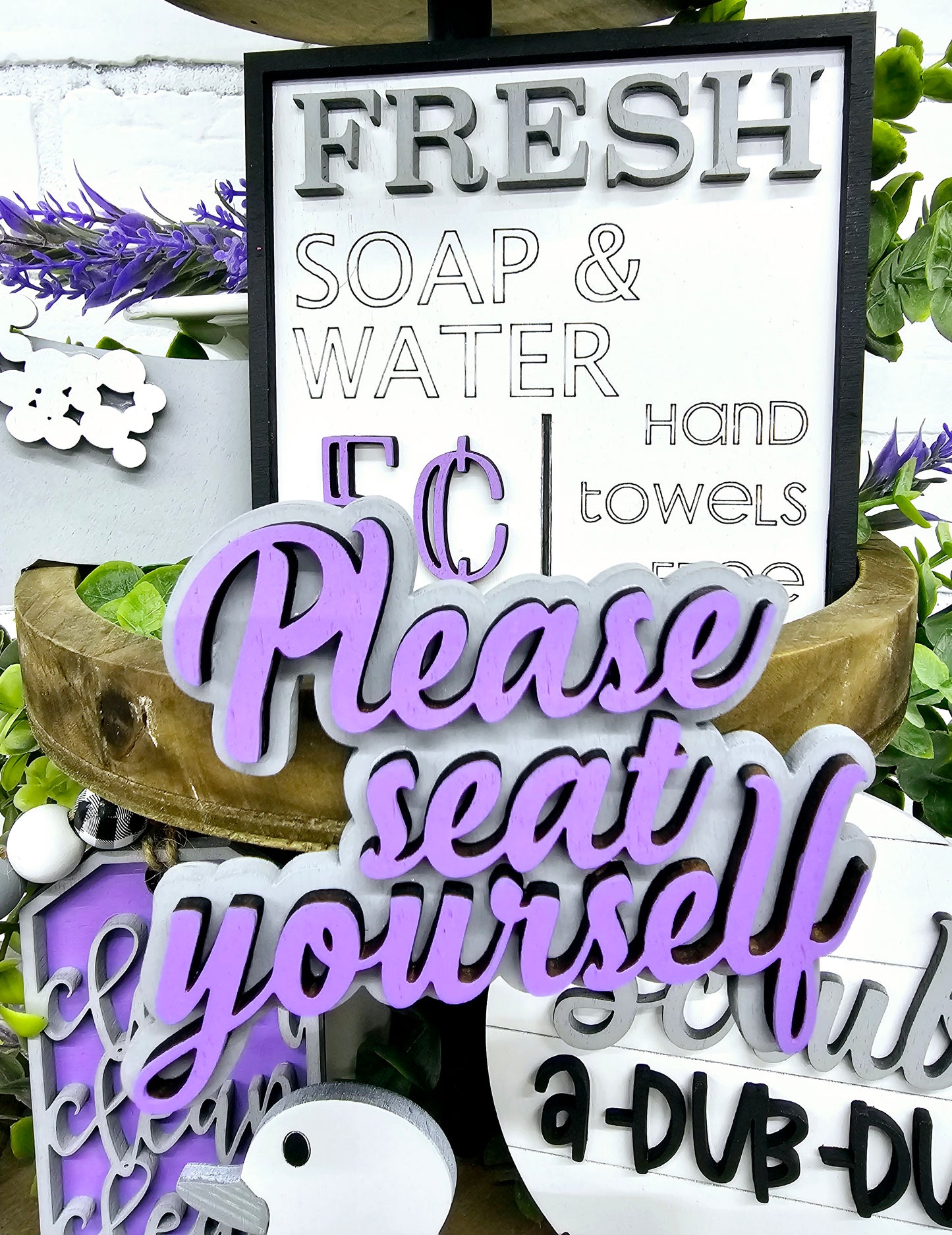 Bathroom Tiered Tray Set