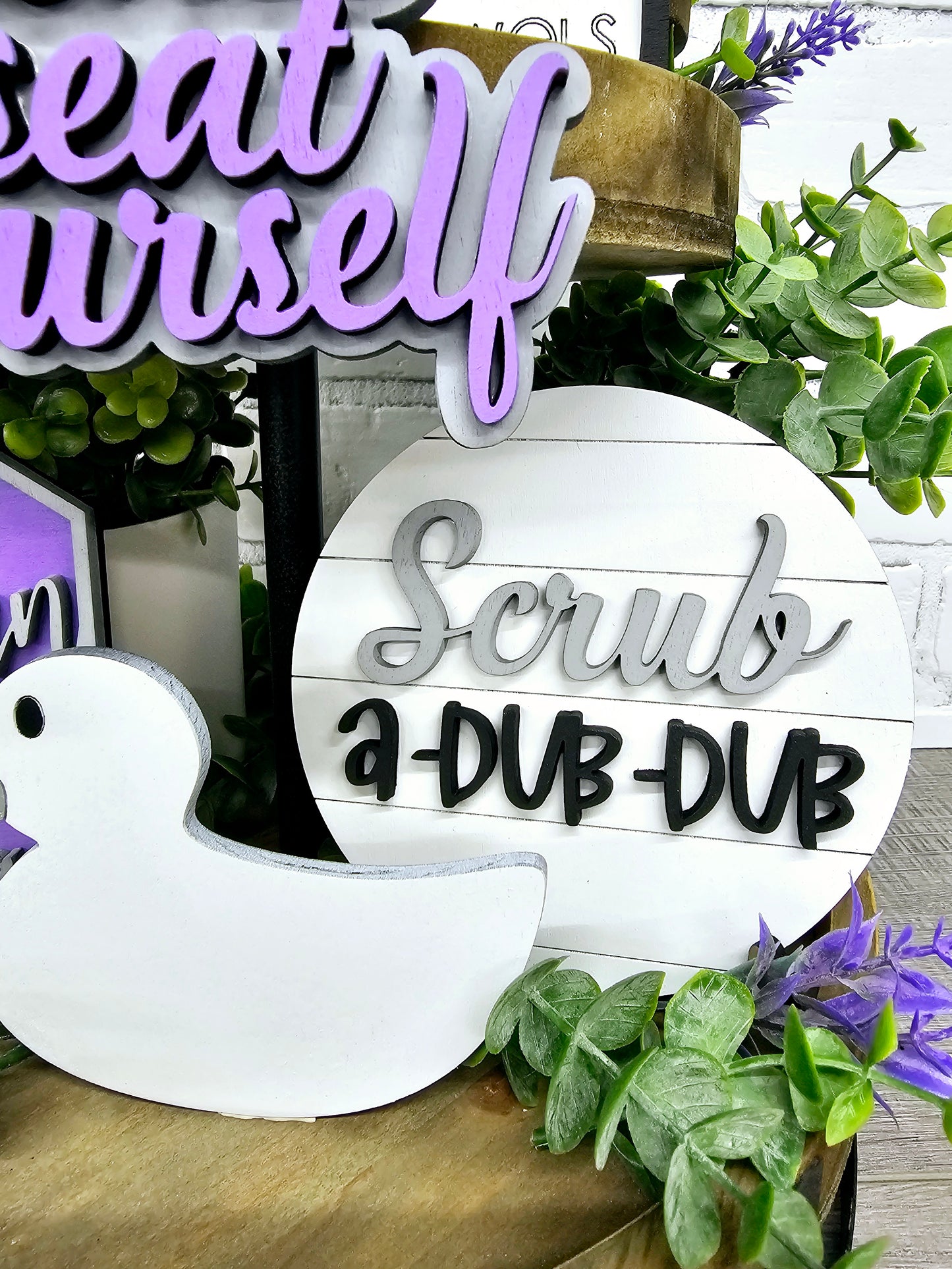 Bathroom Tiered Tray Set