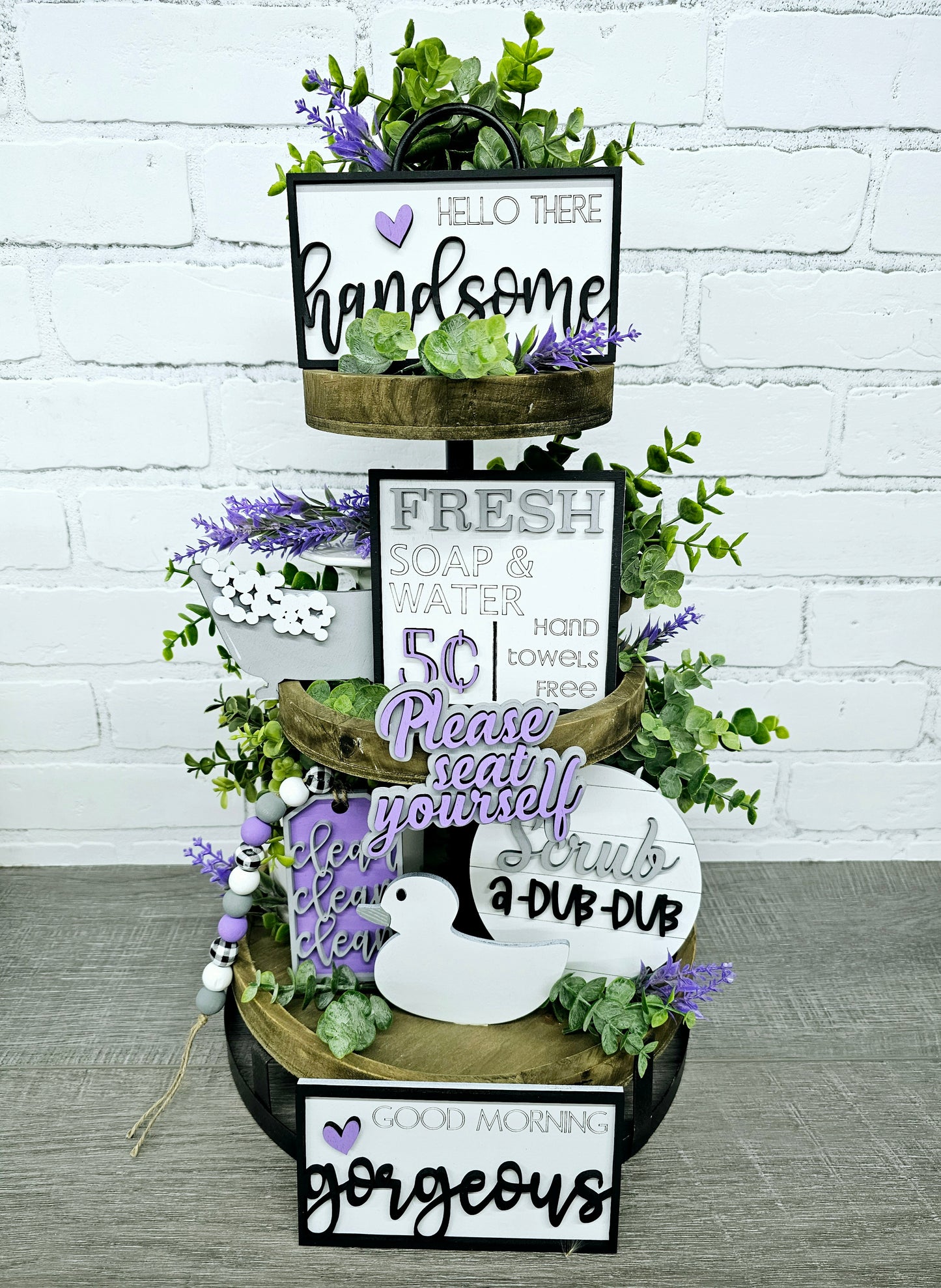 Bathroom Tiered Tray Set