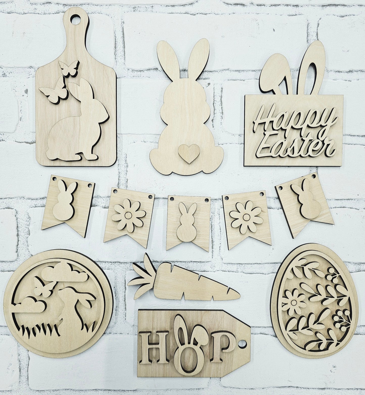 Boho Easter Tiered Tray Set