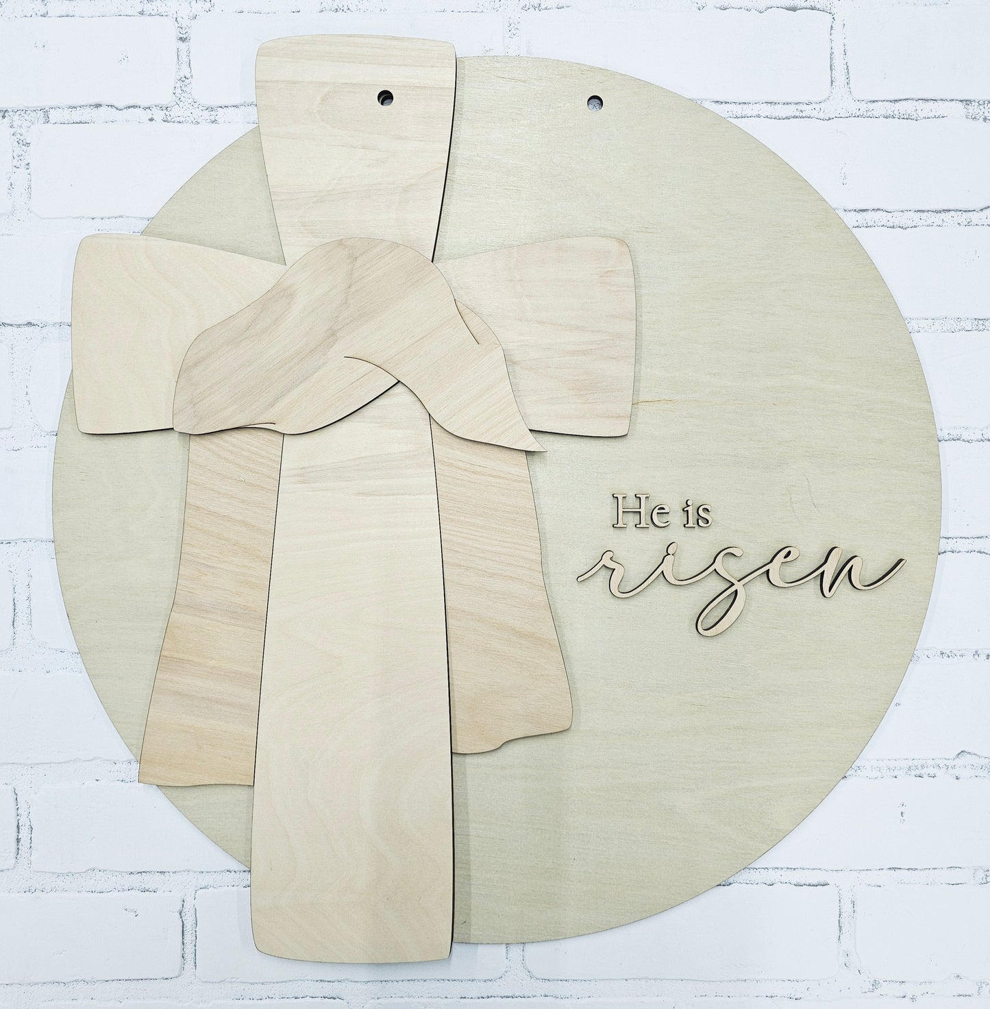 He is Risen Sunshine Cross Door Hanger