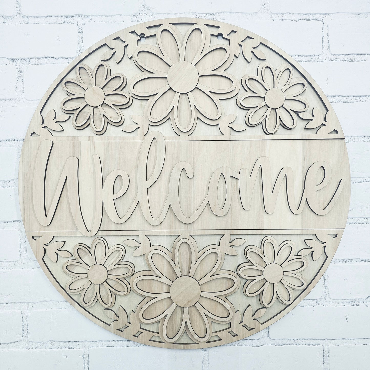 Welcome Floral Trio Door Hanger