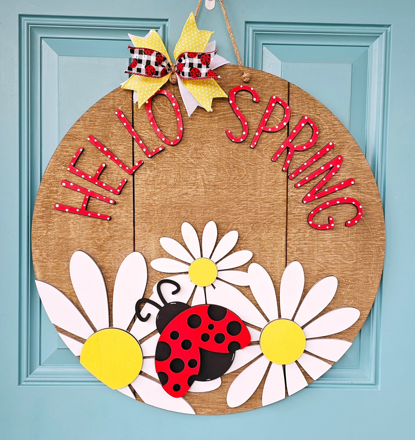 Hello Spring Ladybug Door Hanger