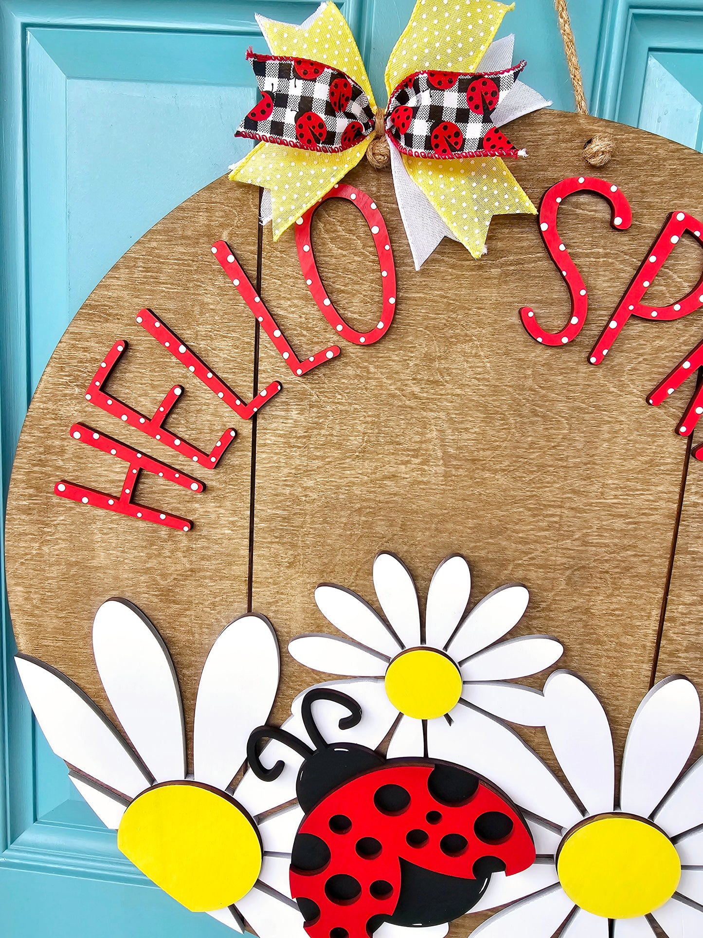 Hello Spring Ladybug Door Hanger