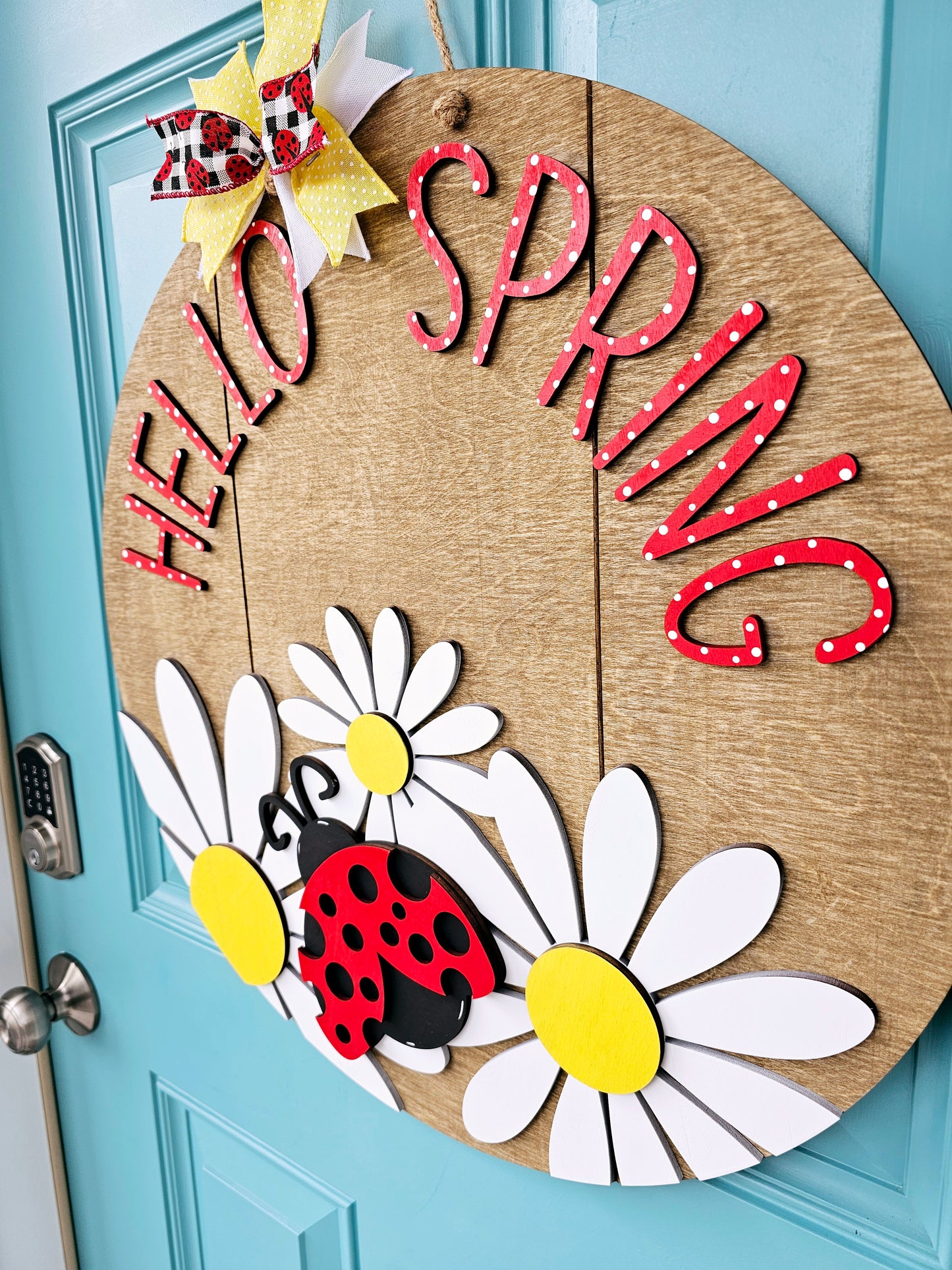 Hello Spring Ladybug Door Hanger