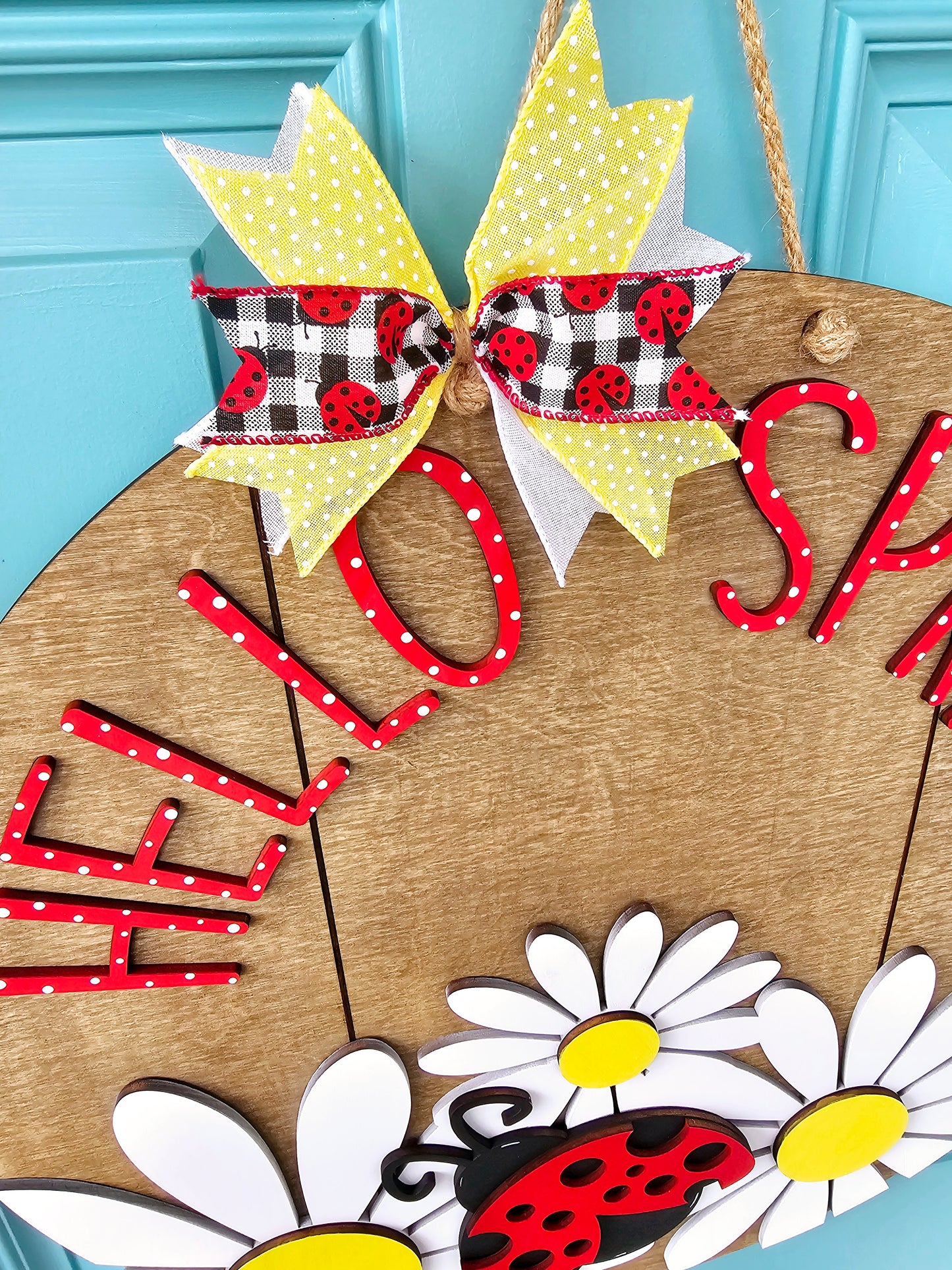 Hello Spring Ladybug Door Hanger
