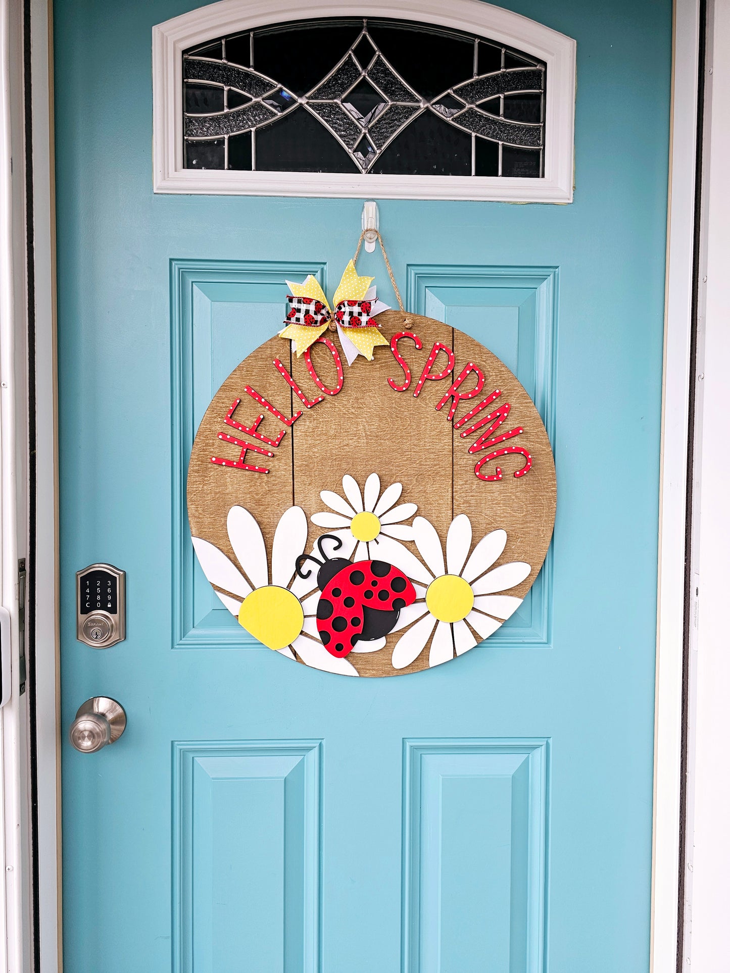 Hello Spring Ladybug Door Hanger