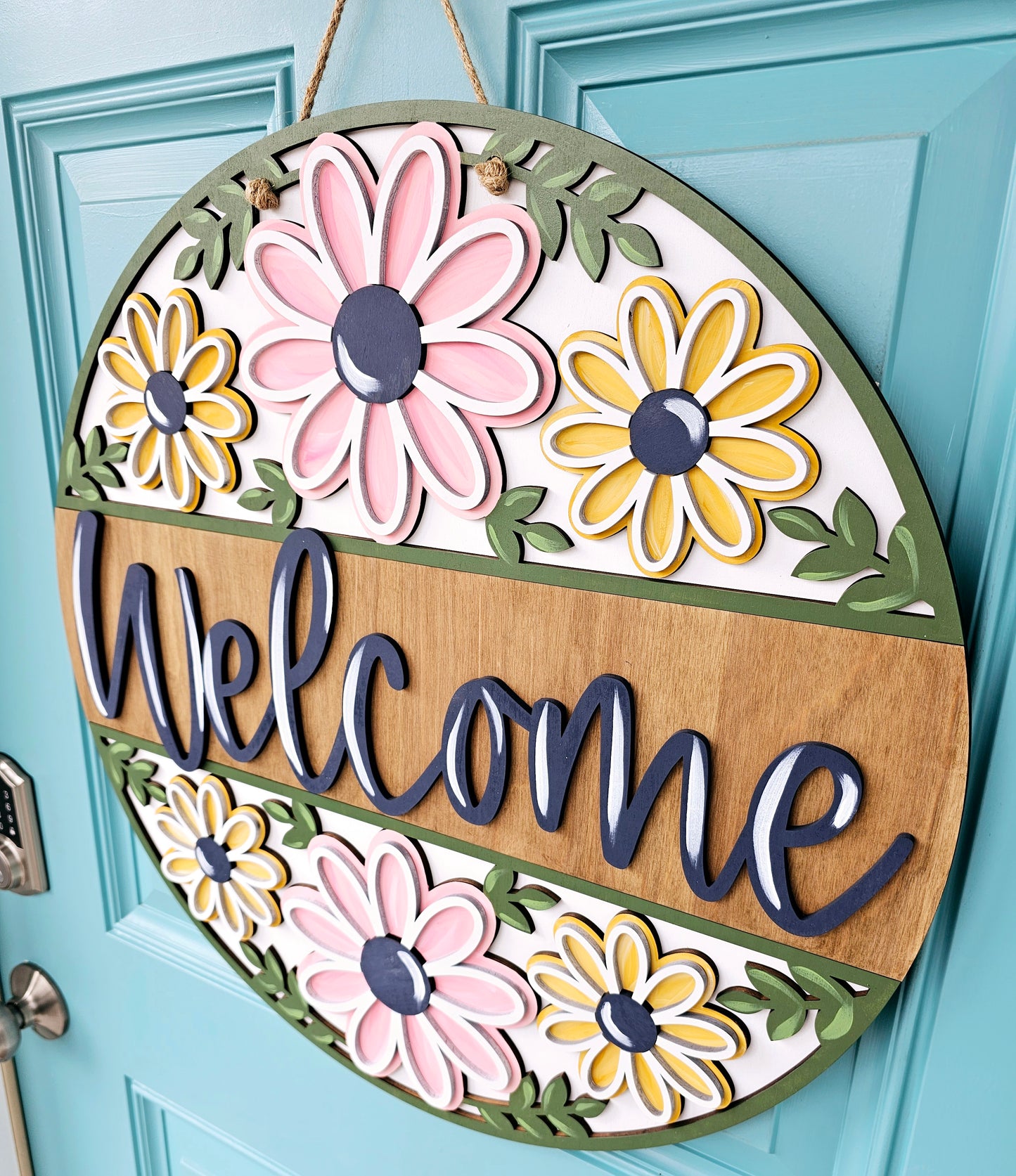 Welcome Floral Trio Door Hanger