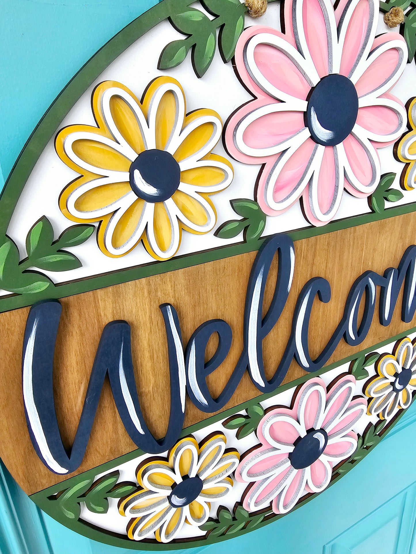 Welcome Floral Trio Door Hanger