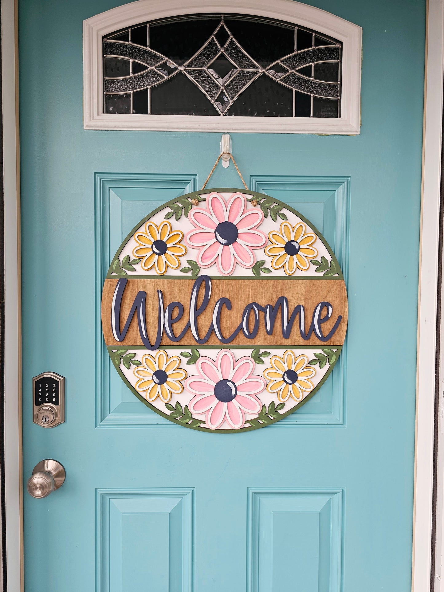 Welcome Floral Trio Door Hanger