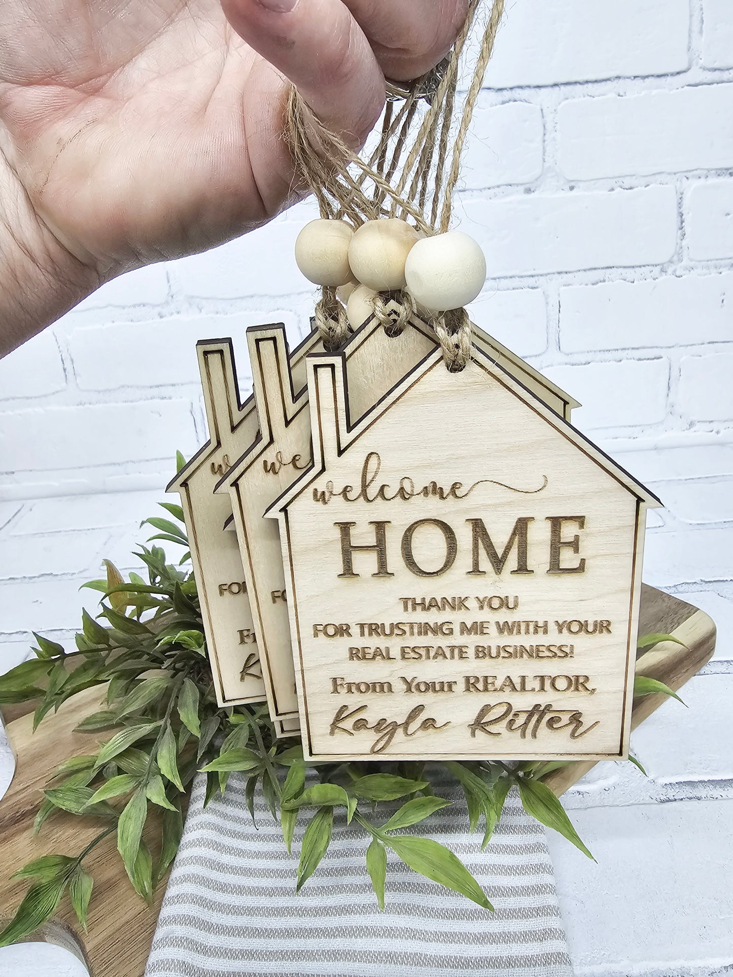 Real Estate Gift Basket Tag/ Ornament