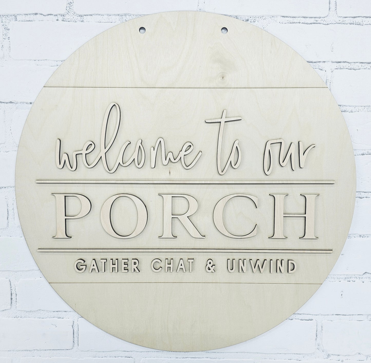 Welcome to Our Porch Door Hanger