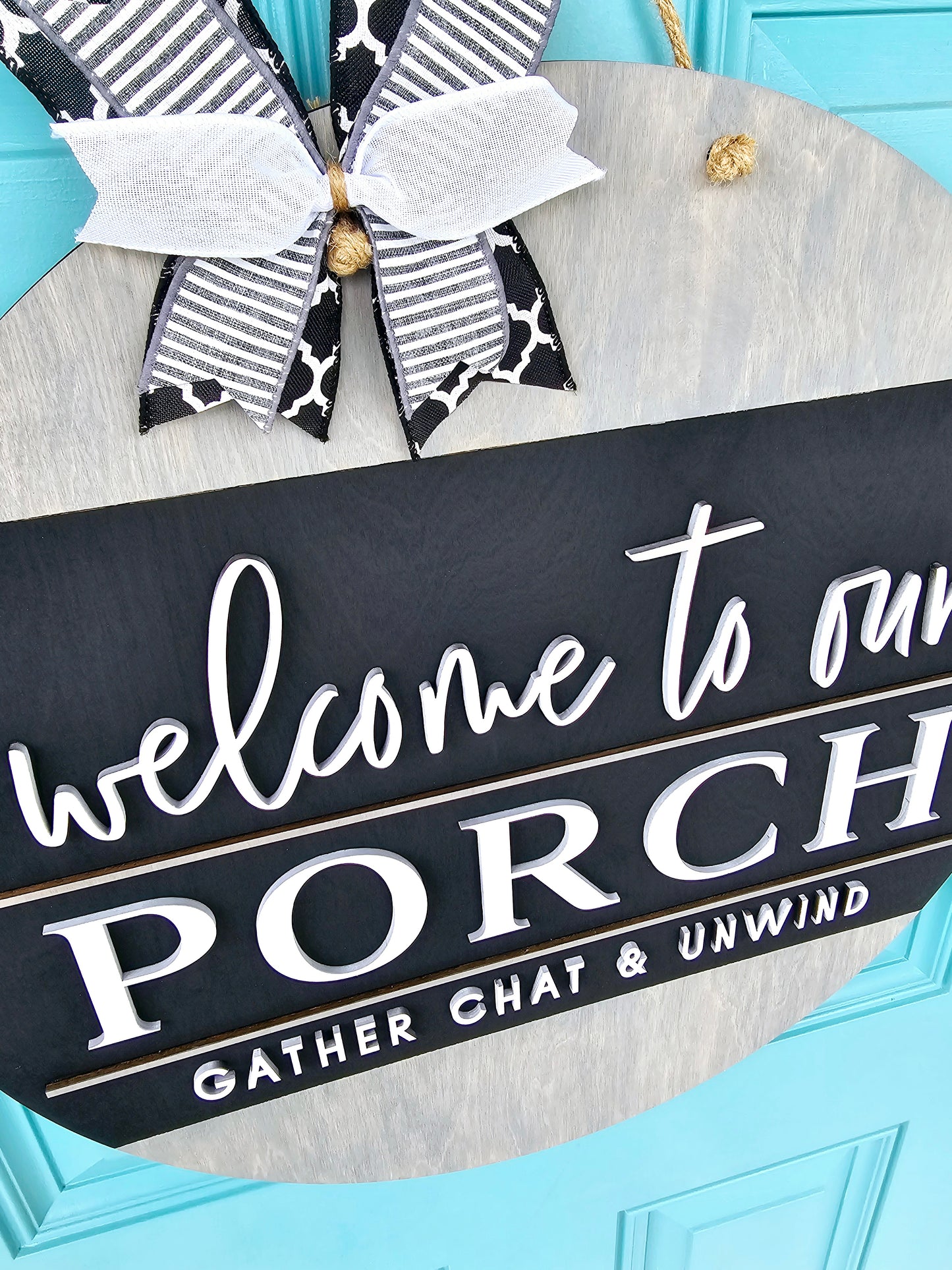 Welcome to Our Porch Door Hanger